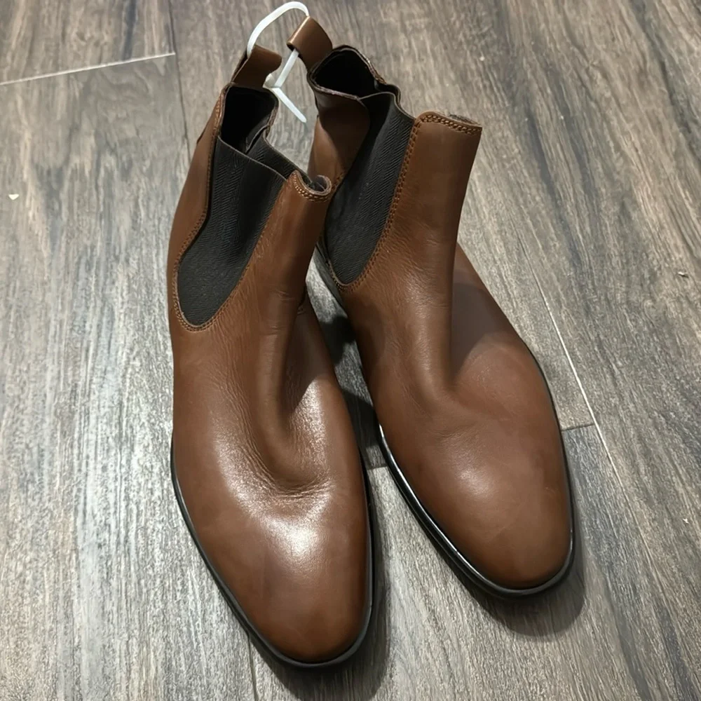 NWT! Ecco Brown Citytray Boots for Men - Size 43 (US9-9.5) 🛵